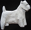 West Highland Terrier. Facing right. 3.5” x 3.5”