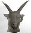 Hebridean sheep head. Facing front. 7” x 5.5”