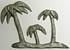 Palm. Three trees. 4” x 6”