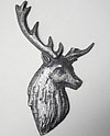 Stag’s head. Facing right. 5” x 3”