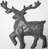 Stag. Facing left. 3.5” x 3.5”
