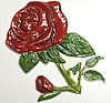 Rose and bud. 5.5” x 4”