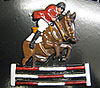Show Jumper. Jumping front/right. 5” x 4.5”
