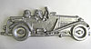 Car. Vintage Bentley with driver and passengers 3” x 6”
