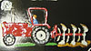 Tractor and plough. 4” x 9”