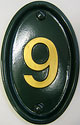 If simplicity is your style, a gold number on a green background can look classy and elegant on our Oxford Oval number plaque.