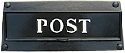 As plain Letter Plate C10 / C13 with word 'POST' on flap
