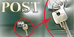 Post Box security Lock and keys