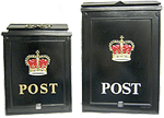 POST with crown, painted standard colours.