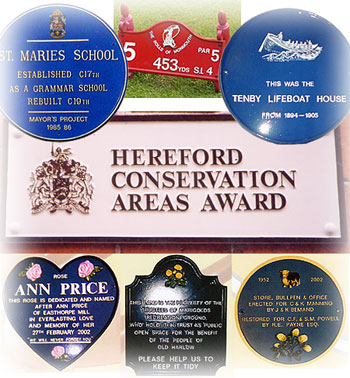 Some special plaques, i.e. memorial commemorative, historic plaques, etc.