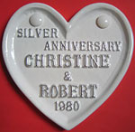 silver anniversary gift plaque example