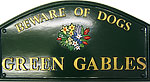 Cambridge house sign example 'Green Gables'