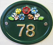 typical number plaque